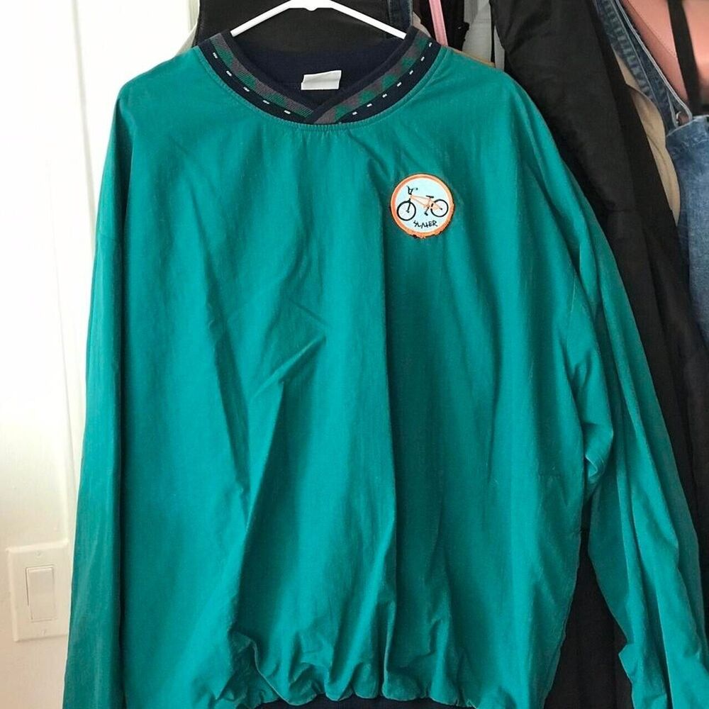 Vtg vintage turfer Turquoise top sweater pull over Made in u.s.a America United